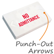 No Admittance LED Exit Sign with Battery Backup