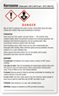 Kerosene Danger - Large GHS Chemical Label