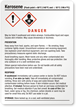 Kerosene Danger - Medium GHS Chemical Label