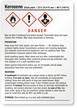 Kerosene Danger Medium GHS Chemical Label