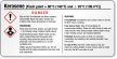 Kerosene Danger GHS Chemical Label Small