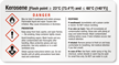Kerosene Danger - Small GHS Chemical Label