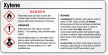 Xylene Danger Tiny GHS Chemical Label