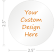 Custom Design Hardhat Labels Circle
