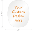Custom Design Hardhat Labels Oval