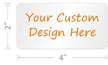 Custom Design Hardhat Labels Rectangle