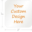 Custom Design Hardhat Labels Square