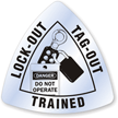 Lock Out Tag Out Trained Hard Hat  Decals