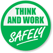 Think Work Safely Hard Hat Labels