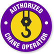 Authorized Crane Operators Hard Hat Decals