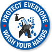 Protect Everyone   Wash Your Hands Hard Hat Decal