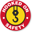 Safety Hooked On Hard Hat Decals