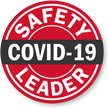 Safety Leader Red Hard Hat Label