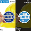 Think Safety First Hard Hat Label