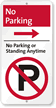No Standing Anytime Sign with Right Arrow