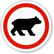 Bear ISO Circle Sign