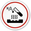 Corrosive H2 O5 Symbol ISO Circle Sign
