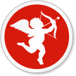 Cupid Xing Symbol ISO Circle Sign
