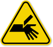 ISO Cutting of Fingers, Sharp Blade Symbol Sign
