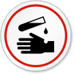 Danger Acid Symbol ISO Circle Sign