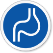 Digestive Stomach Symbol ISO Circle Sign