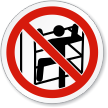 No Climbing ISO Sign