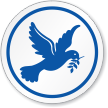 Dove Peace Symbol ISO Circle Sign