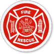 Fire Rescue Symbol ISO Circle Sign