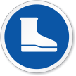 Wear Foot Protection Chemical Boots ISO Sign