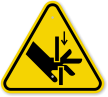 ISO Hand Crush, Moving Parts Symbol Warning Sign