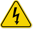 ISO Electrocution Symbol Triangle Warning Sign