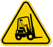 ISO Forklift Hazard Symbol Warning Sign