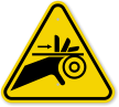 ISO Entanglement Pinch Point Symbol ISO Warning Sign