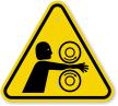 ISO Pinch Point Symbol Warning Sign