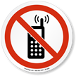 No Cell Phones Or Radio Transmitters ISO Sign