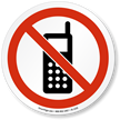 No Cell Phones Symbol ISO Prohibition Circular Sign