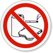 Do Not Eat, Drink Or Smoke Symbol ISO Sign