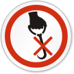 Do Not Use Hooks ISO Prohibition Circular Sign