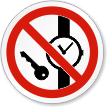 No Metallic Articles Watches ISO Sign