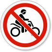 No Motorbikes ISO Prohibition Sign