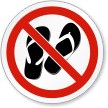 No Open Toed Footwear ISO Sign