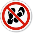 No Open Toed Shoes Signs  Closed Toe Shoes Required Signs