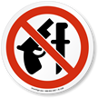 No Weapons ISO Prohibition Sign