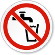 Not Drinking Water ISO Sign