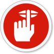 Quiet Please Finger On Lips Symbol ISO Sign