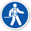 Wear Body Harness Symbol ISO Circle Sign