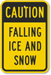 Caution - Falling Ice And Snow Sign