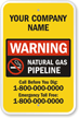 Custom Natural Gas Pipeline Sign
