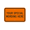 Custom Orange Black Horizontal Template Parking Sign