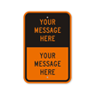 Custom Orange Black Split Template Parking Sign